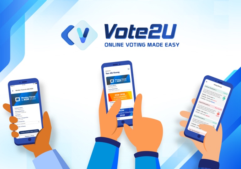 Vote2U digital voting platform screenshot